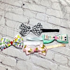Hair Bows Handmade Size 9-12m Set of 4